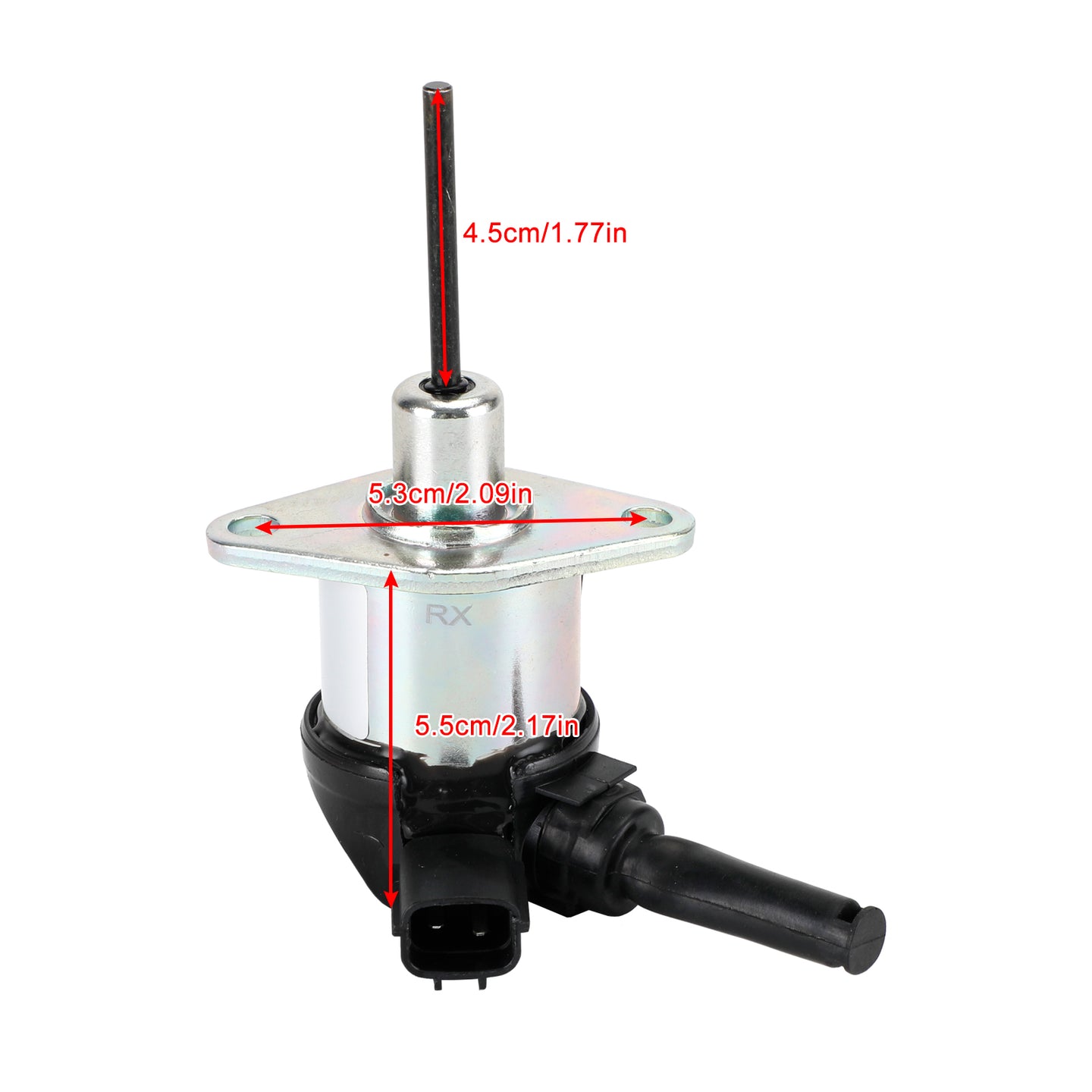 1A021-60017 Fuel Shut Off Solenoid for Kubota D1703, V2203 Engines & L3200, L3400 Tractors, 12V