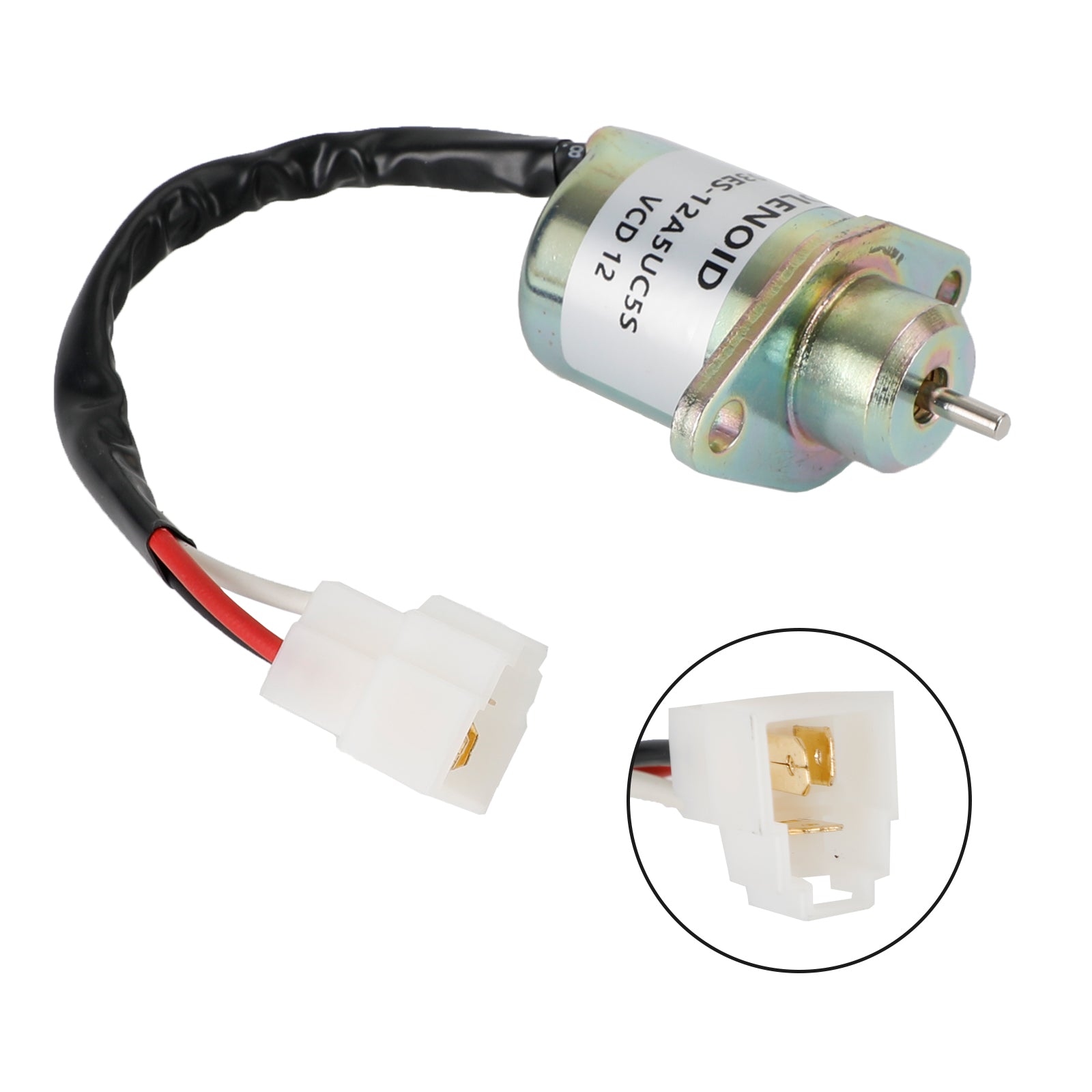 Fuel Shutoff Solenoid 1503ES-12A5UC5S SA-4569-T For Kubota Tractors B1700D