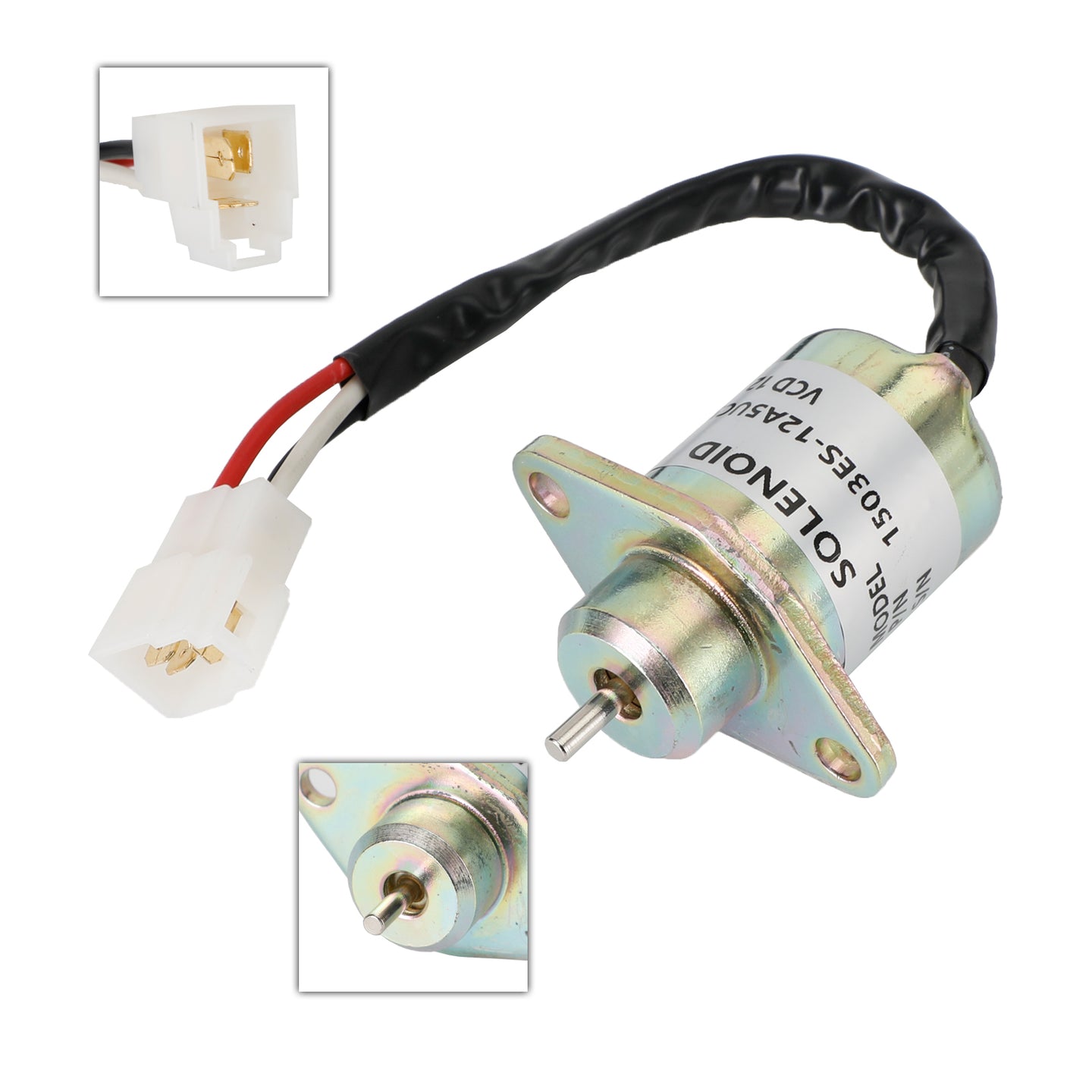 Fuel Shutoff Solenoid 1503ES-12A5UC5S SA-4569-T For Kubota Tractors B1700D