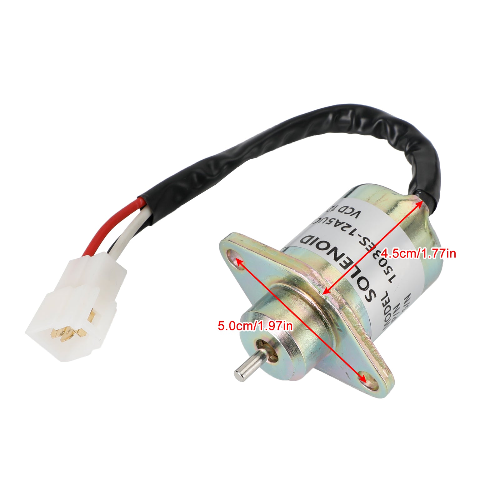 Fuel Shutoff Solenoid 1503ES-12A5UC5S SA-4569-T For Kubota Tractors B1700D