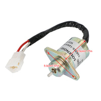 12V Fuel Shutoff Solenoid for Kubota D905, D1005, D1105, V1505 Engines, Replaces 17454-60010, 1503ES-12A5UC5S
