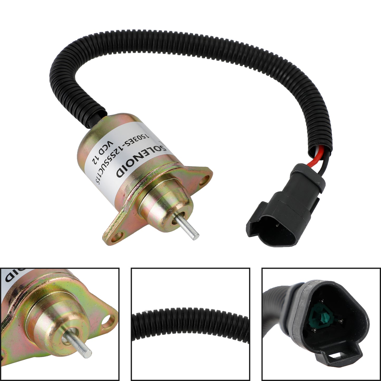 Fuel Shutoff Solenoid 1503ES-12S5SUC11S SA-4564 SA-4817 SA-4920 For Yanmar