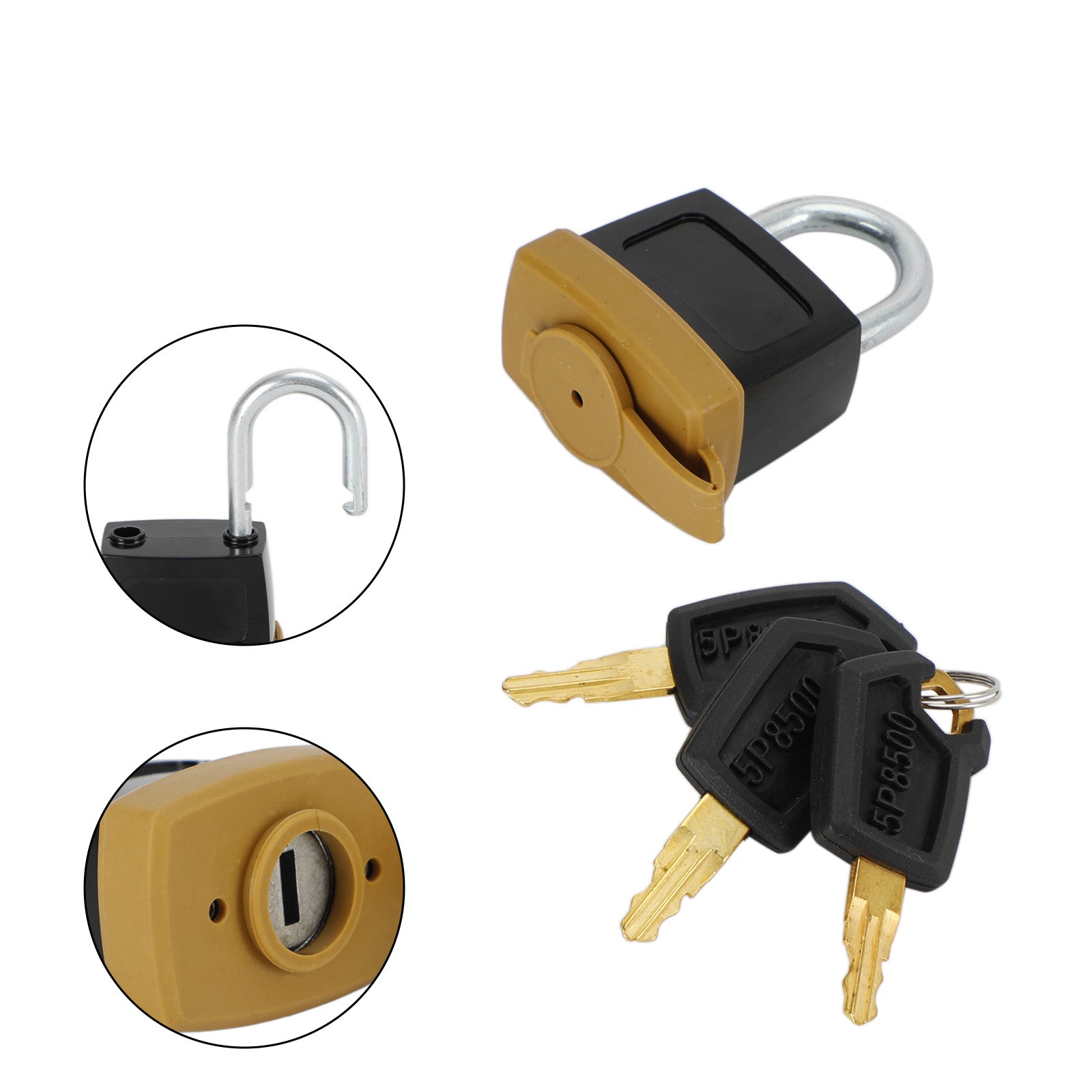 1Pcs Padlock Pad Lock W/3 New Keys For Caterpillar (CAT) 5P8500 246-2641