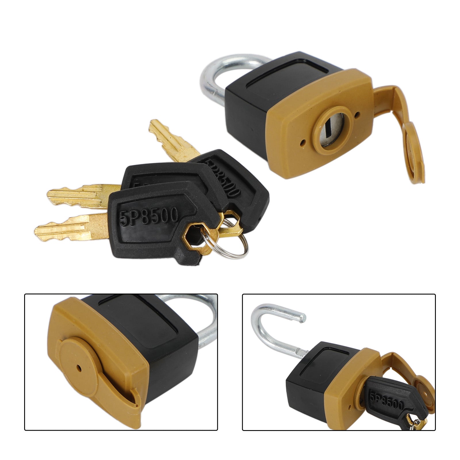 1Pcs Padlock Pad Lock W/3 New Keys For Caterpillar (CAT) 5P8500 246-2641