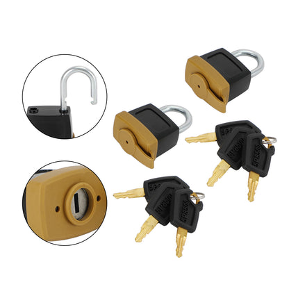 2Set Padlock Pad Lock W/6 New Keys For Caterpillar (CAT) 5P8500 246-2641