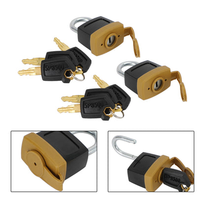 2Set Padlock Pad Lock W/6 New Keys For Caterpillar (CAT) 5P8500 246-2641