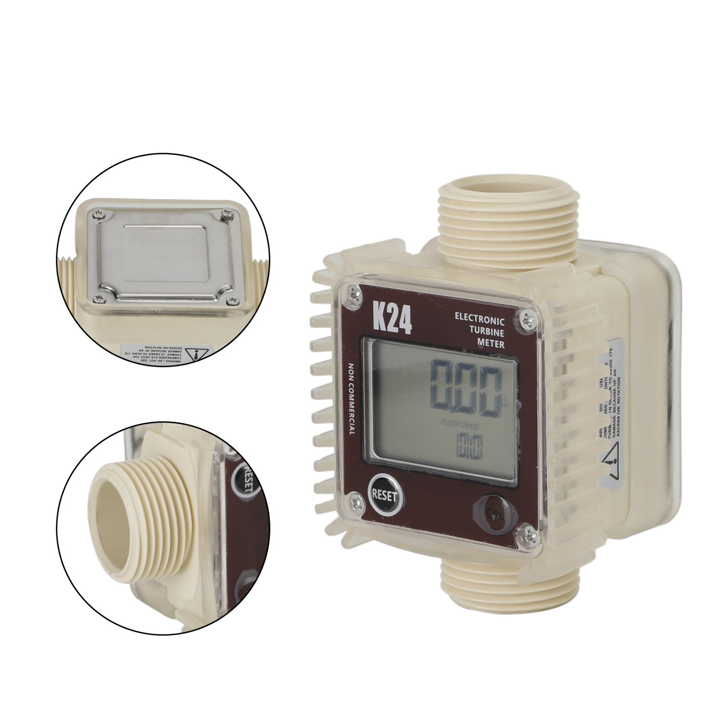 K24 Turbine Digital Diesel Oil Fuel Flow Meter Tester For Chemicals Liquid Water