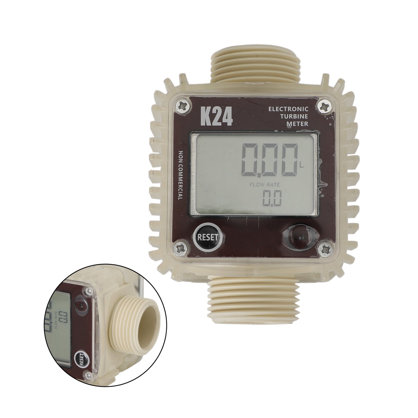 K24 Turbine Digital Diesel Oil Fuel Flow Meter Tester For Chemicals Liquid Water