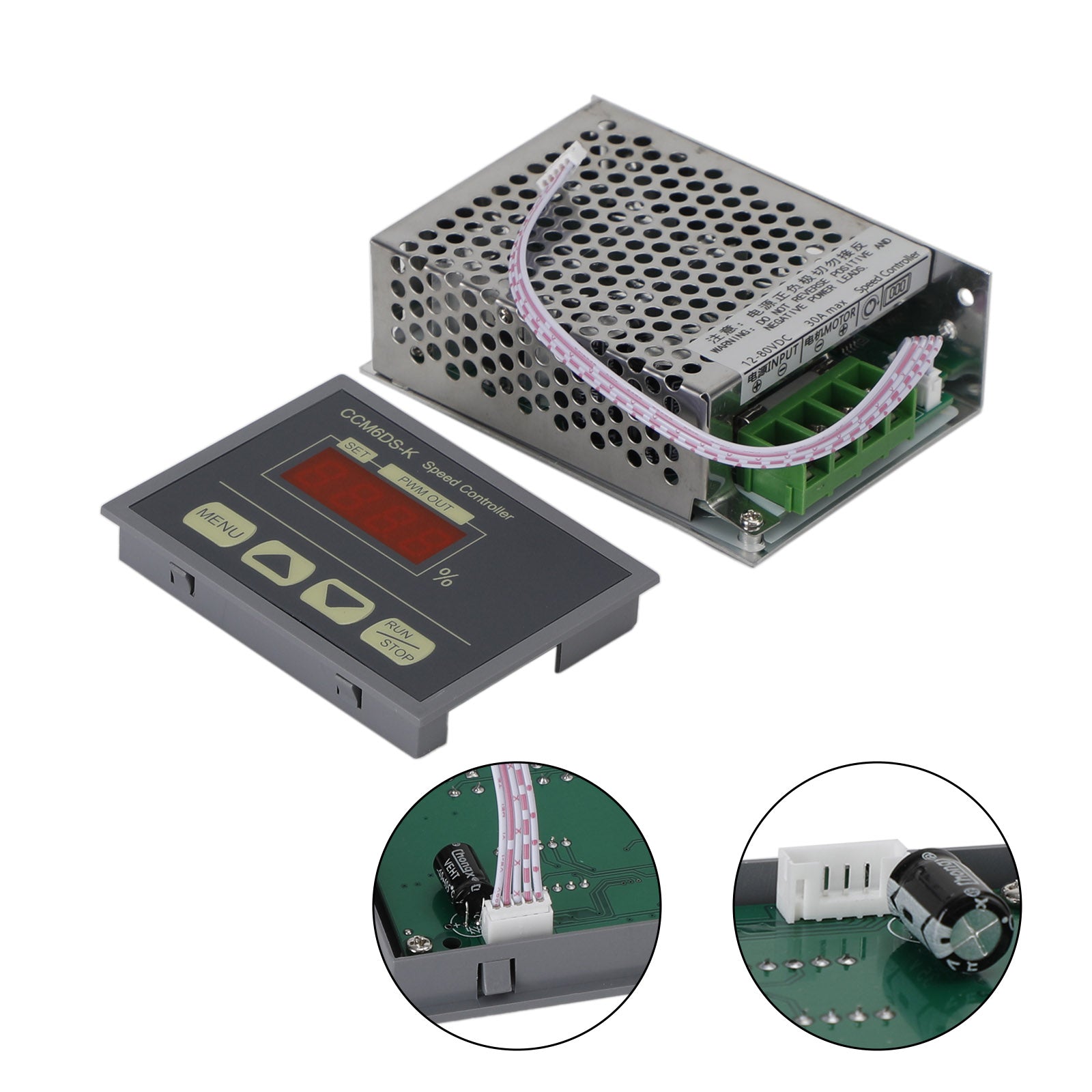 12-80V 30A PWM DC Motor Speed Controller Governor With Digital Display Panel