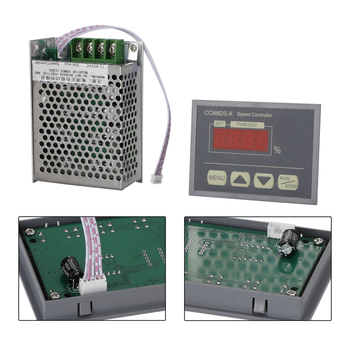 12-80V 30A PWM DC Motor Speed Controller Governor With Digital Display Panel