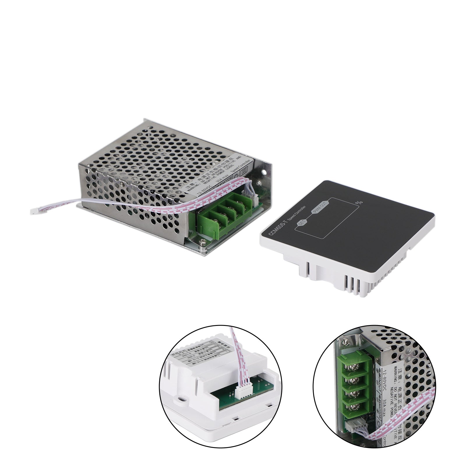 12V 24V 48V 30A PWM Motor Speed Controller Dimmer Soft Start /Stop DC 12-80V