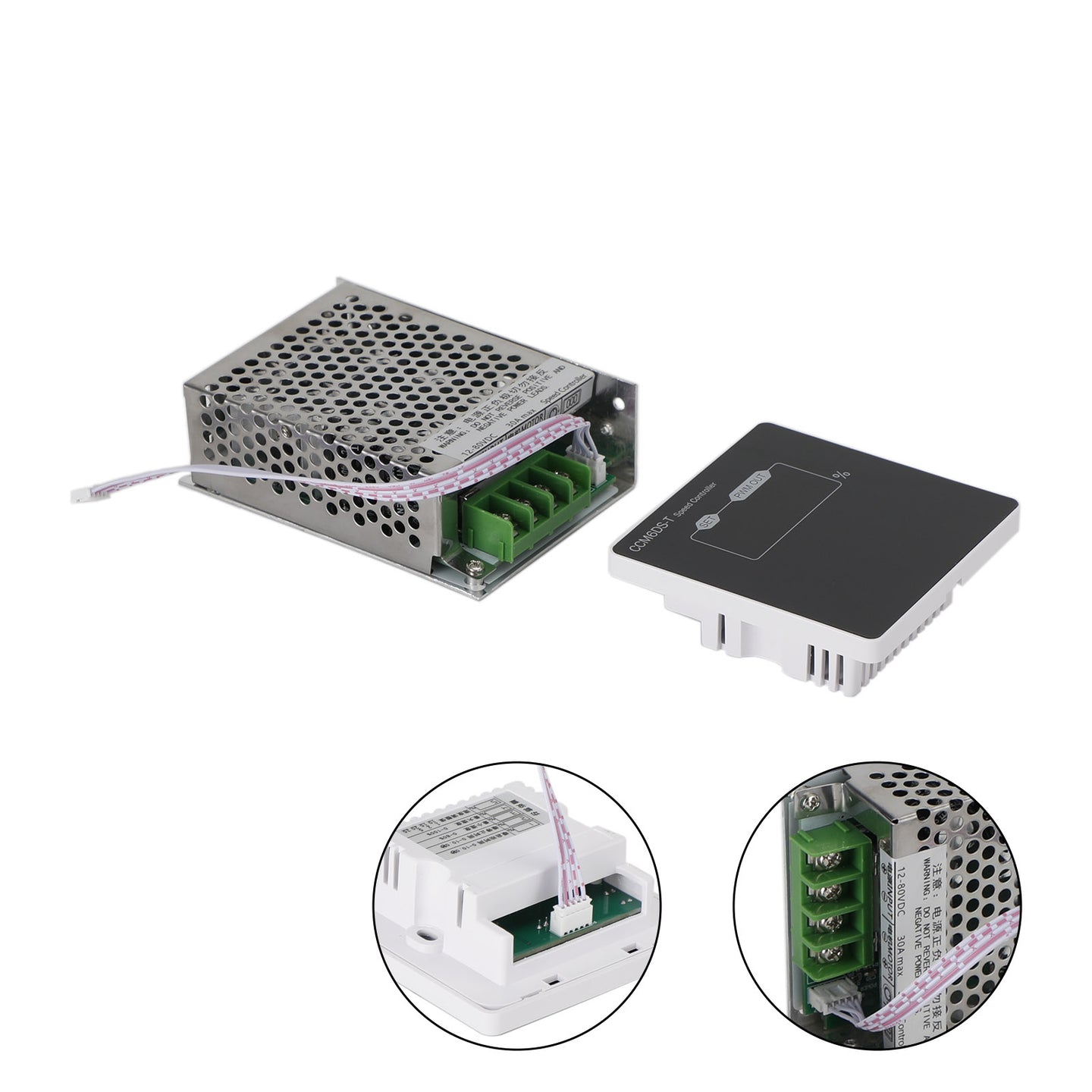 12V 24V 48V 30A PWM Motor Speed Controller Dimmer Soft Start /Stop DC 12-80V