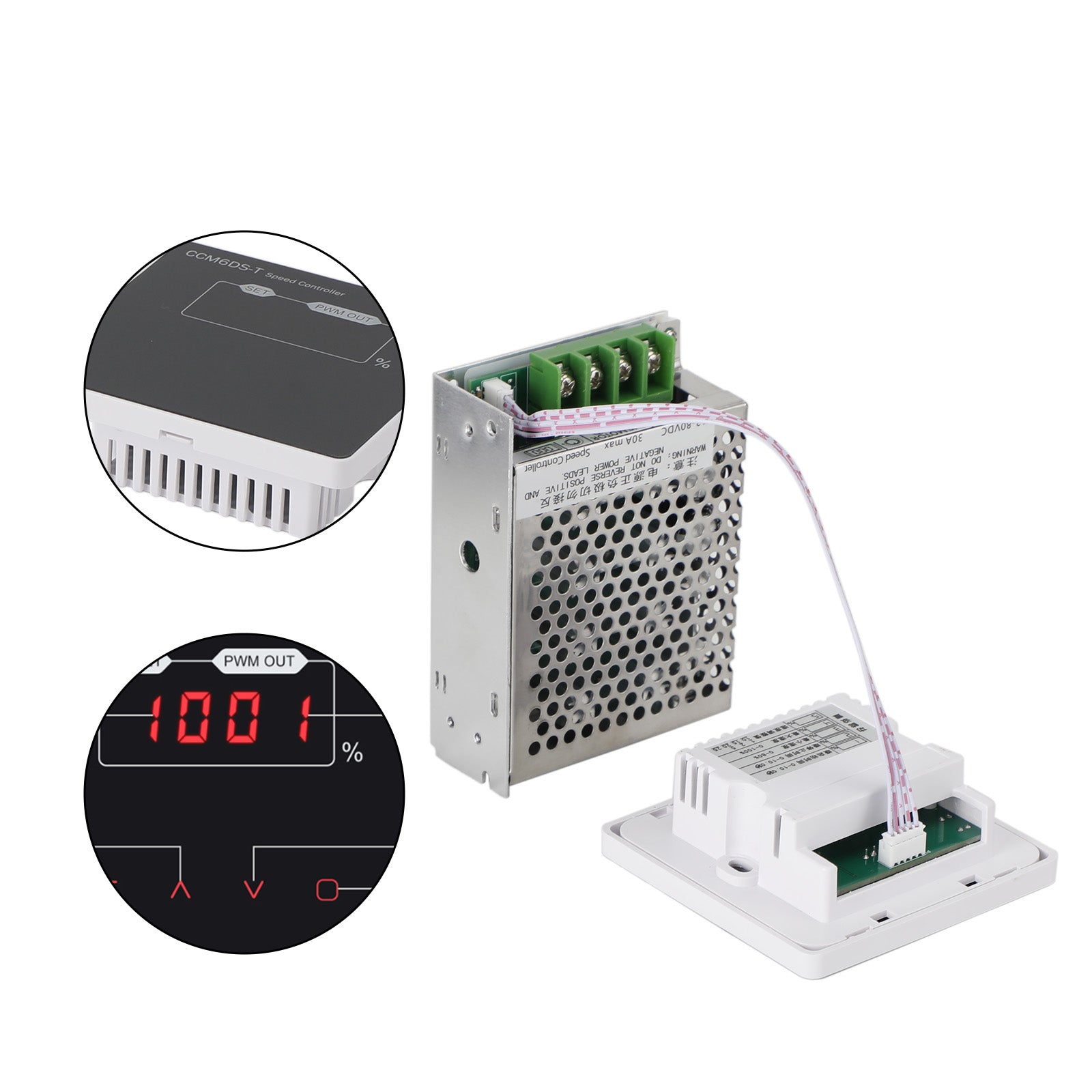 12V 24V 48V 30A PWM Motor Speed Controller Dimmer Soft Start /Stop DC 12-80V