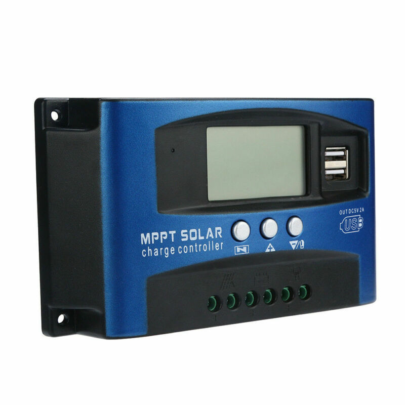 100A MPPT Solar Charge Controller 12V/24V Auto Detect Regulator with Dual USB Ports
