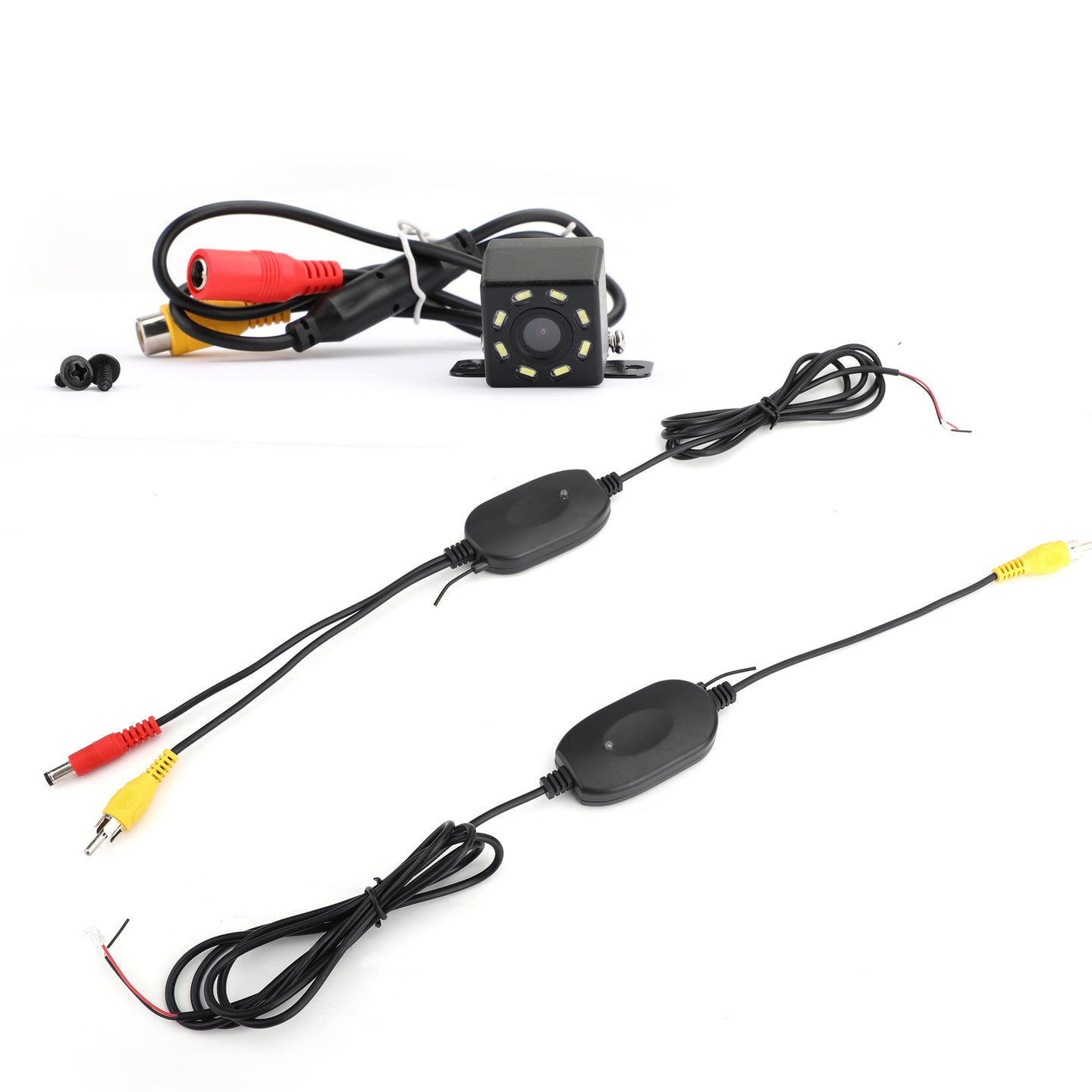 2.4GHz Car Rear Front HD Wireless Video Transmitter and Receiver + 8LED Camera + Car Monitor Kit Side View