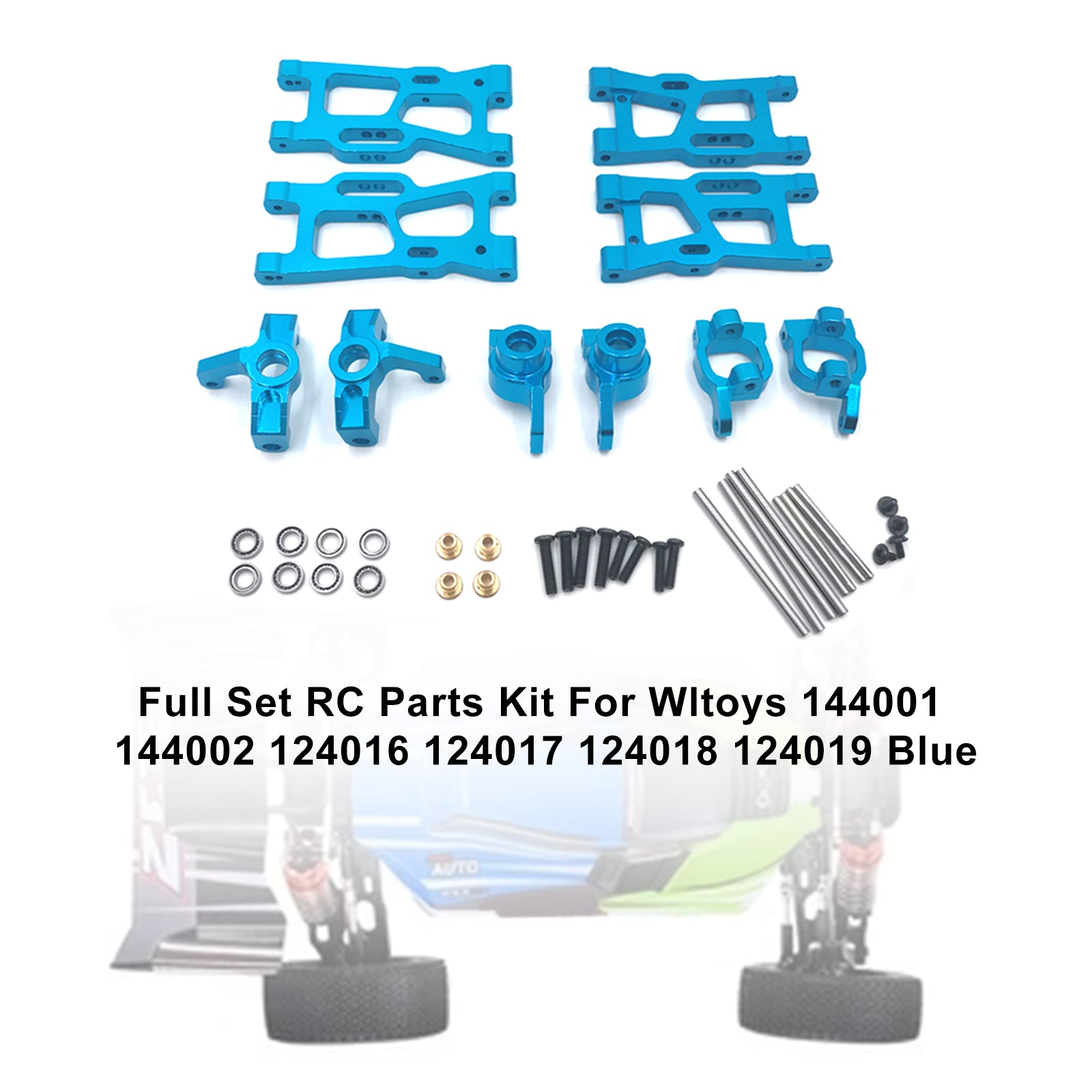 Full Set RC Parts Kit For Wltoys 144001 144002 124016 124017 124018 124019 Blue