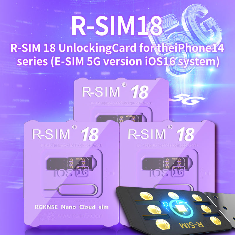 R-SIM 18 Nano Unlock RSIM Card Fit for IOS 16 iPhone 14 13 Pro MAX 12 Pro 11 X