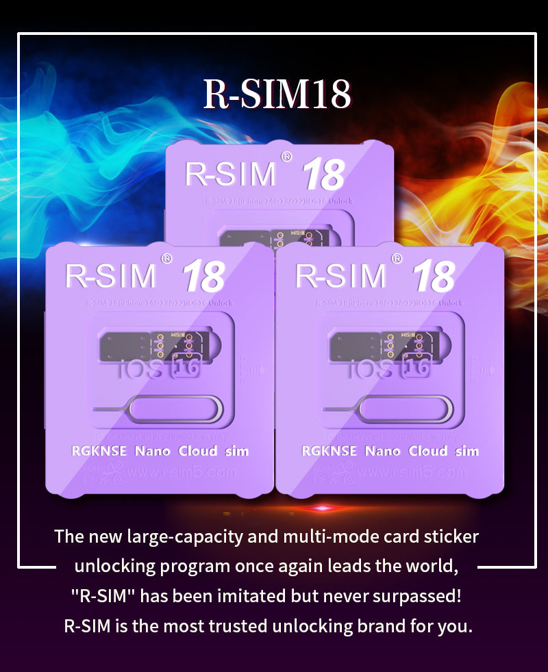 R-SIM 18 Nano Unlock RSIM Card Fit for IOS 16 iPhone 14 13 Pro MAX 12 Pro 11 X