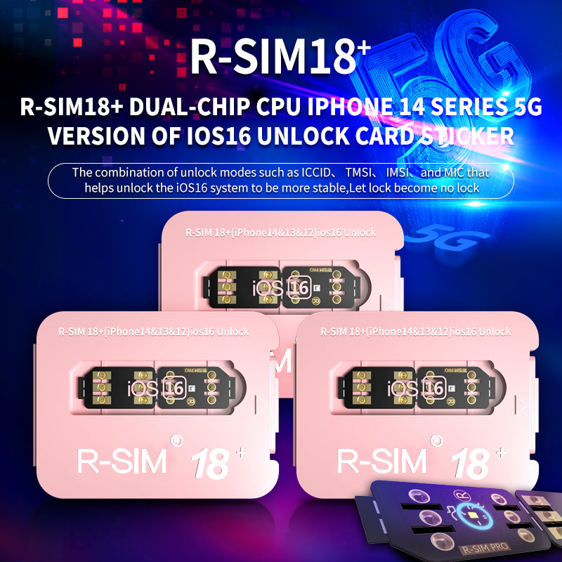 R-SIM 18 Nano Unlock RSIM Card Fit for IOS 16 iPhone 14 13 Pro MAX 12 Pro 11 X