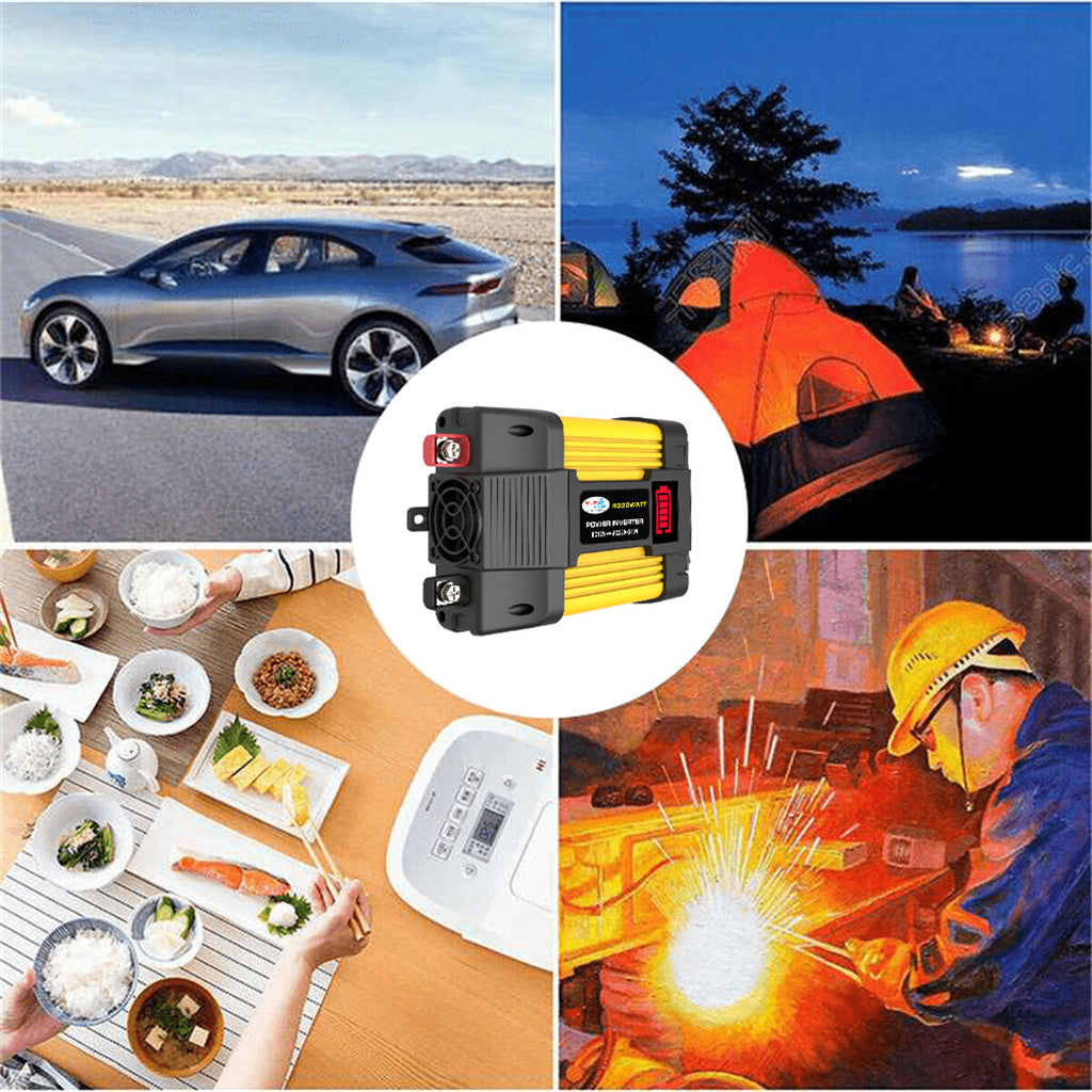 4000W Power Converter Inverter 12V 220V w LED Display Car Inverter Plug Adapter