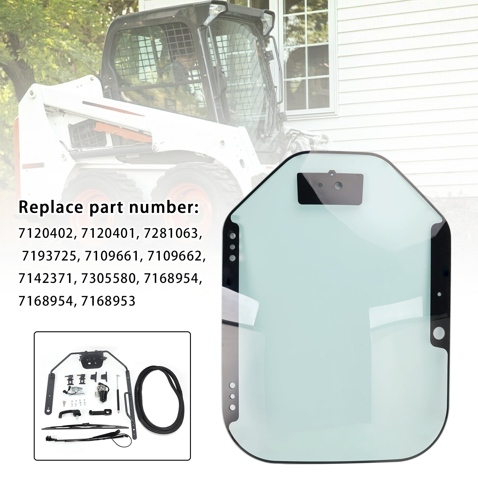 7120402 7120401 Open Box Door Glass kit For Bobcat S450 S510 S550 S630 S530 T650