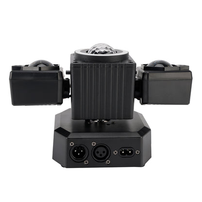 4-in-1 LED Moving Head DJ Light with Laser, Strobe, RGBW Beam & Magic Ball Effects, DMX Stage Lighting for Parties
