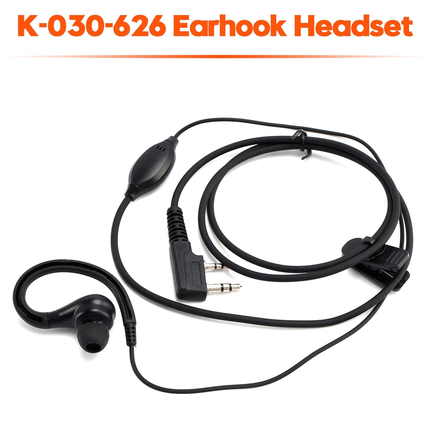 K-030-626 Earhook Headset For TK-208 TK-220 TH-D7 TH-F6 RPU416A KG-UVD1 TG-K4AT