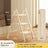 3-Step Folding Stepladder with Wide Anti-Slip Pedals, 330 lbs Capacity Lightweight Step Stool for Home & Kitchen (Cream White)