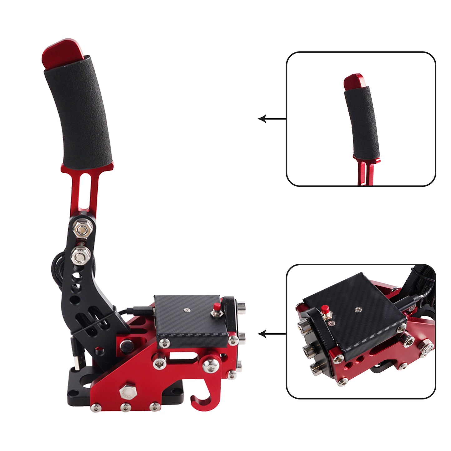 14Bit USB3.0 Handbrake for Racing Games Steering Wheel Stand G27/G29 G920 PC Red