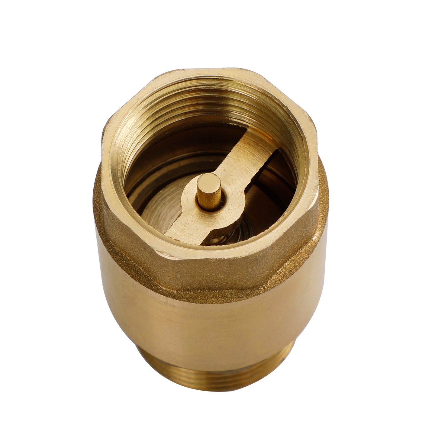 Brass Check Valve G1/2 51x30mm Male Female Thread Non-Return Backflow Prevention