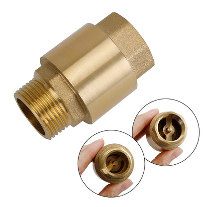 Brass Check Valve G1/2" G3/4" G1" M To F Thread Non-Return Backflow Prevention, G3/4"