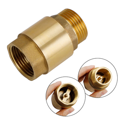 Brass Check Valve G1/2" G3/4" G1" M To F Thread Non-Return Backflow Prevention, G1"