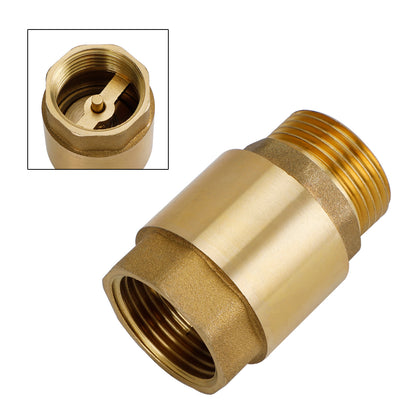Brass Check Valve G1/2" G3/4" G1" M To F Thread Non-Return Backflow Prevention, G1"