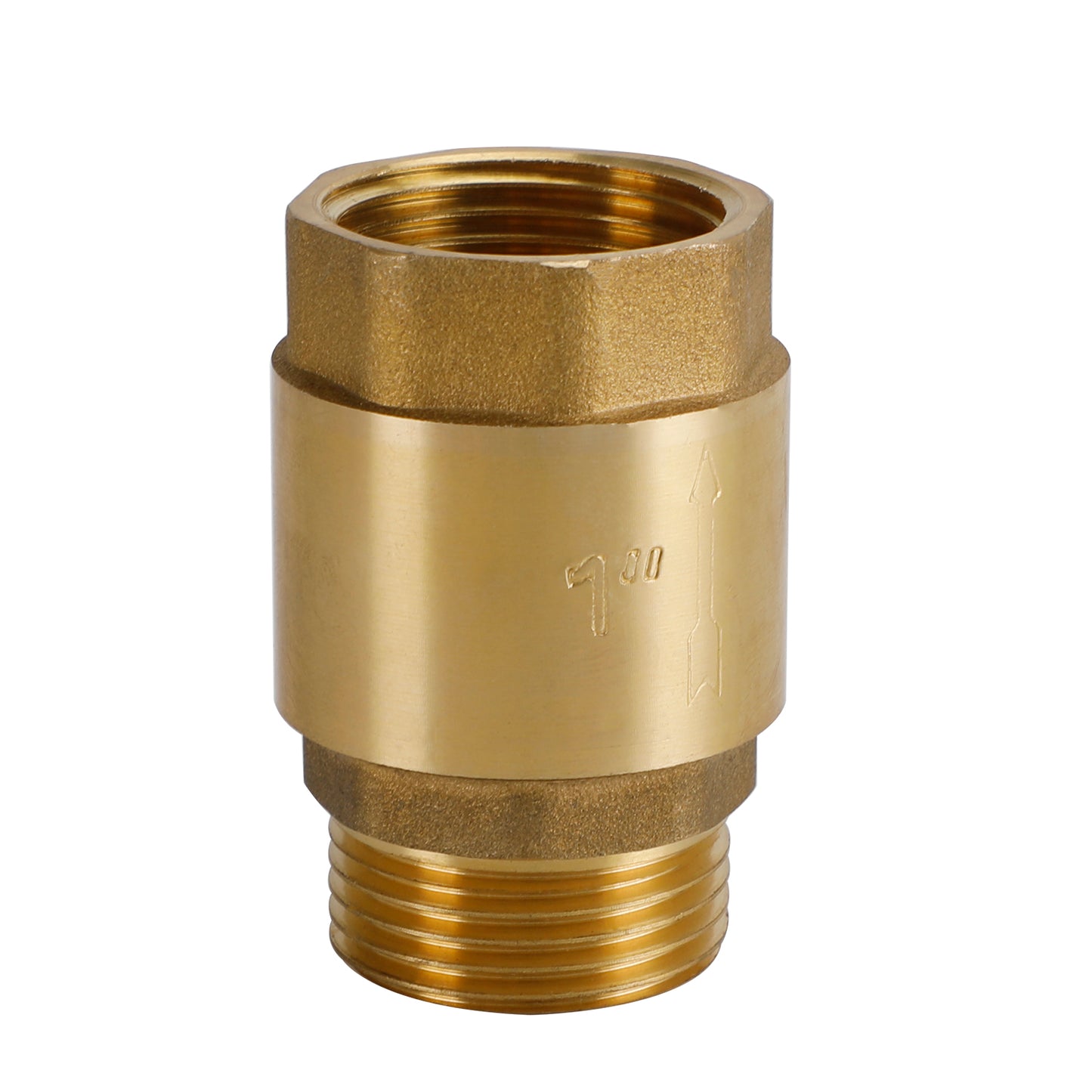 Brass Check Valve G1/2" G3/4" G1" M To F Thread Non-Return Backflow Prevention, G1"
