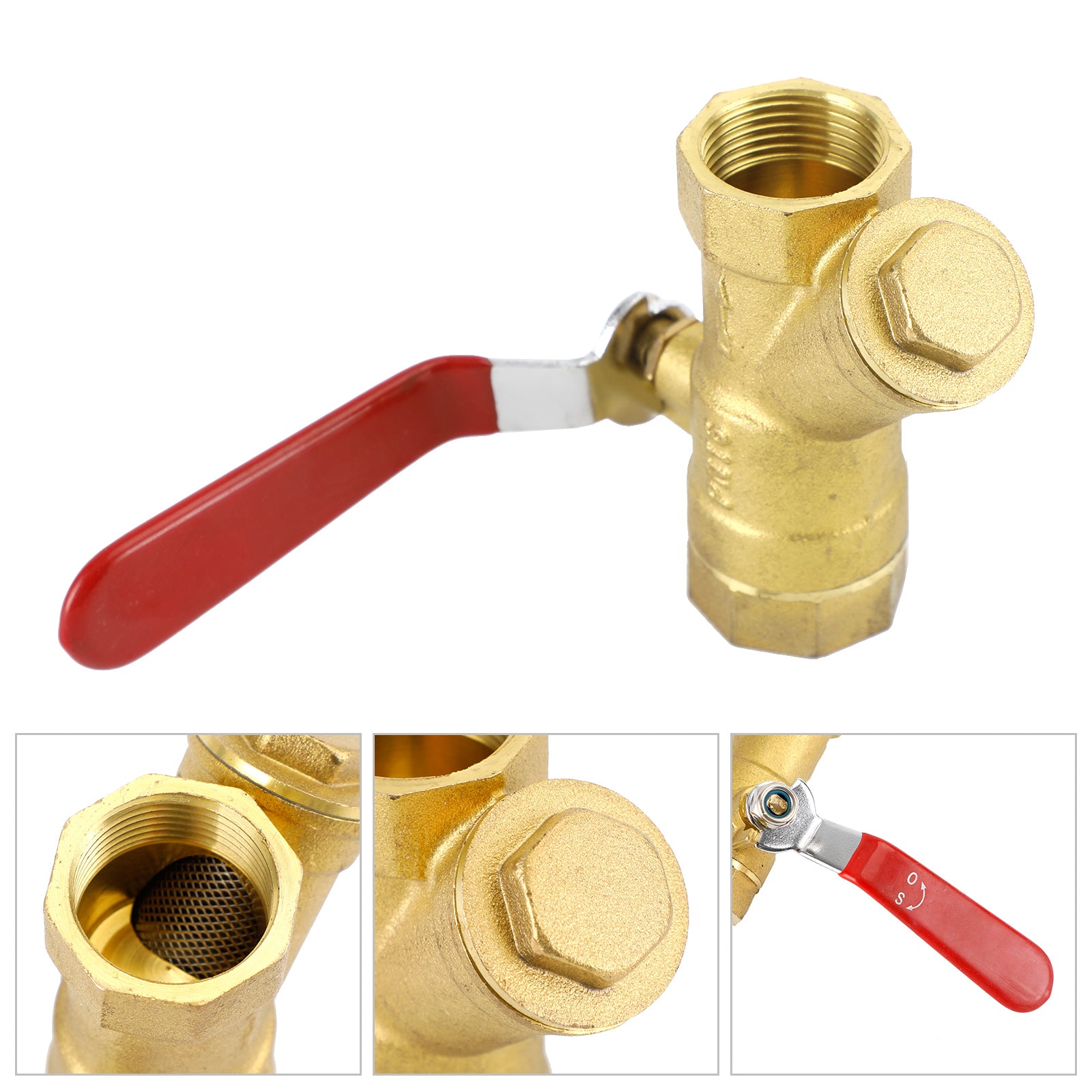 3/4 BSP Brass Y Type Strainer Filter Ball Valve Equal Female Thread US