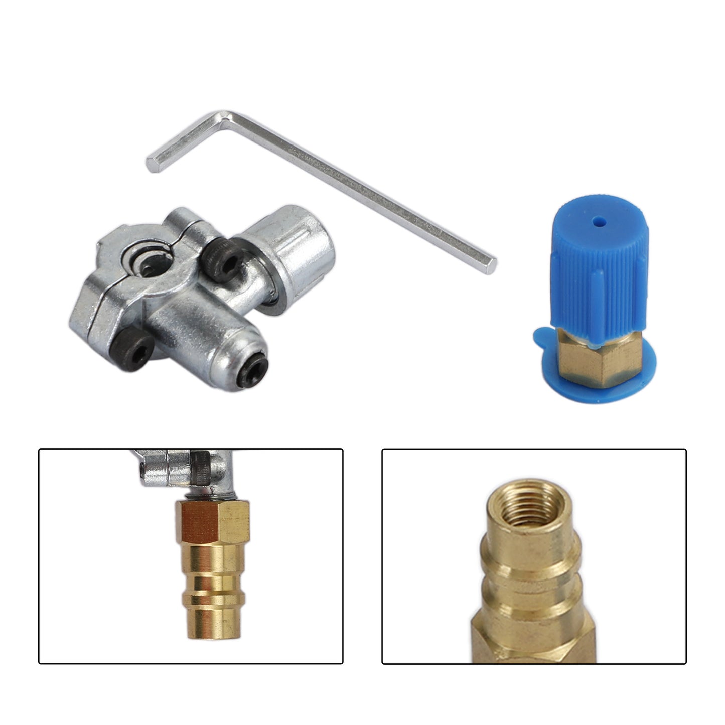 Refrigerant R12 R22 R134A A/C Retrofit Valve&BPV31 Bullet Piercing Tap Kits