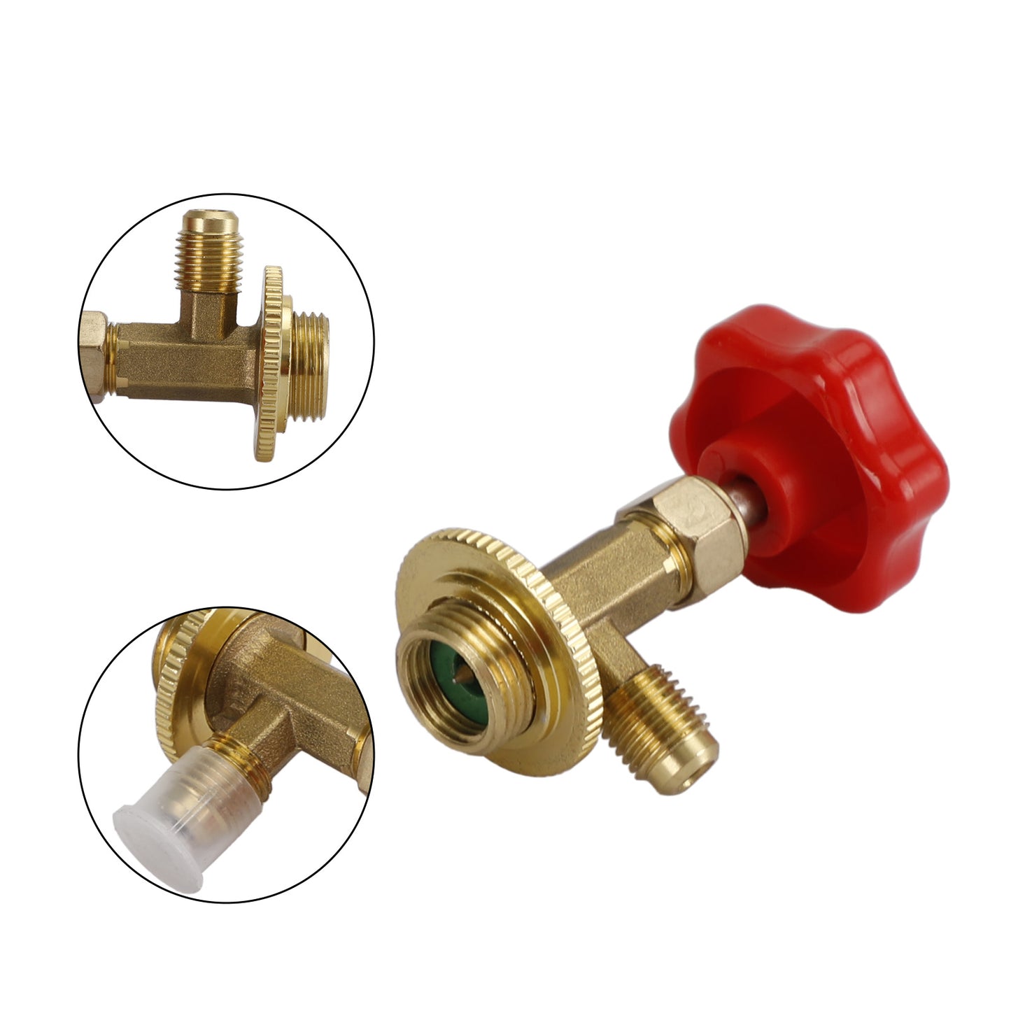 R134A Refrigerant AC Can Bottle Tap 1/2 1/4 SAE Alloy Adapter Opener Valve