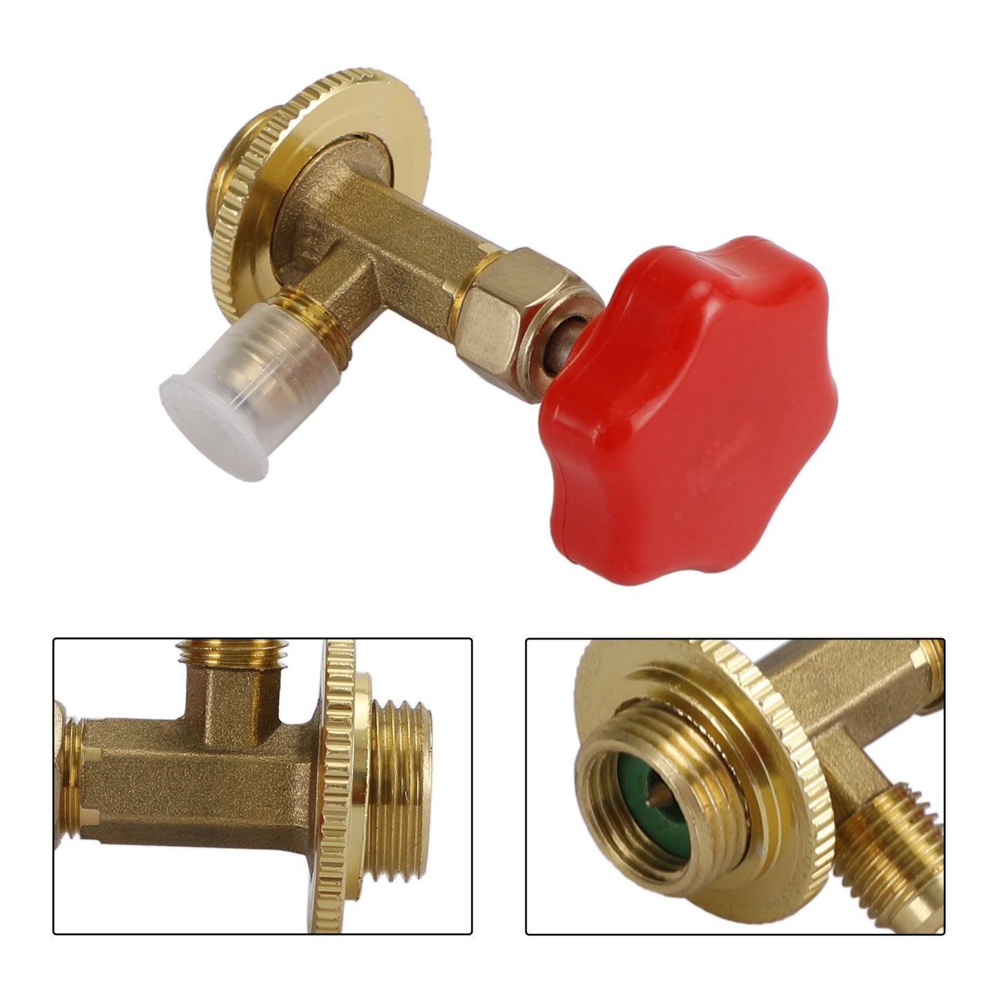 R134A Refrigerant AC Can Bottle Tap 1/2 1/4 SAE Alloy Adapter Opener Valve