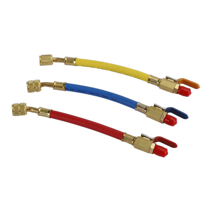 3Pcs R410A Charging Hose With Ball Valves For Refrigeration Air Condition HVAC