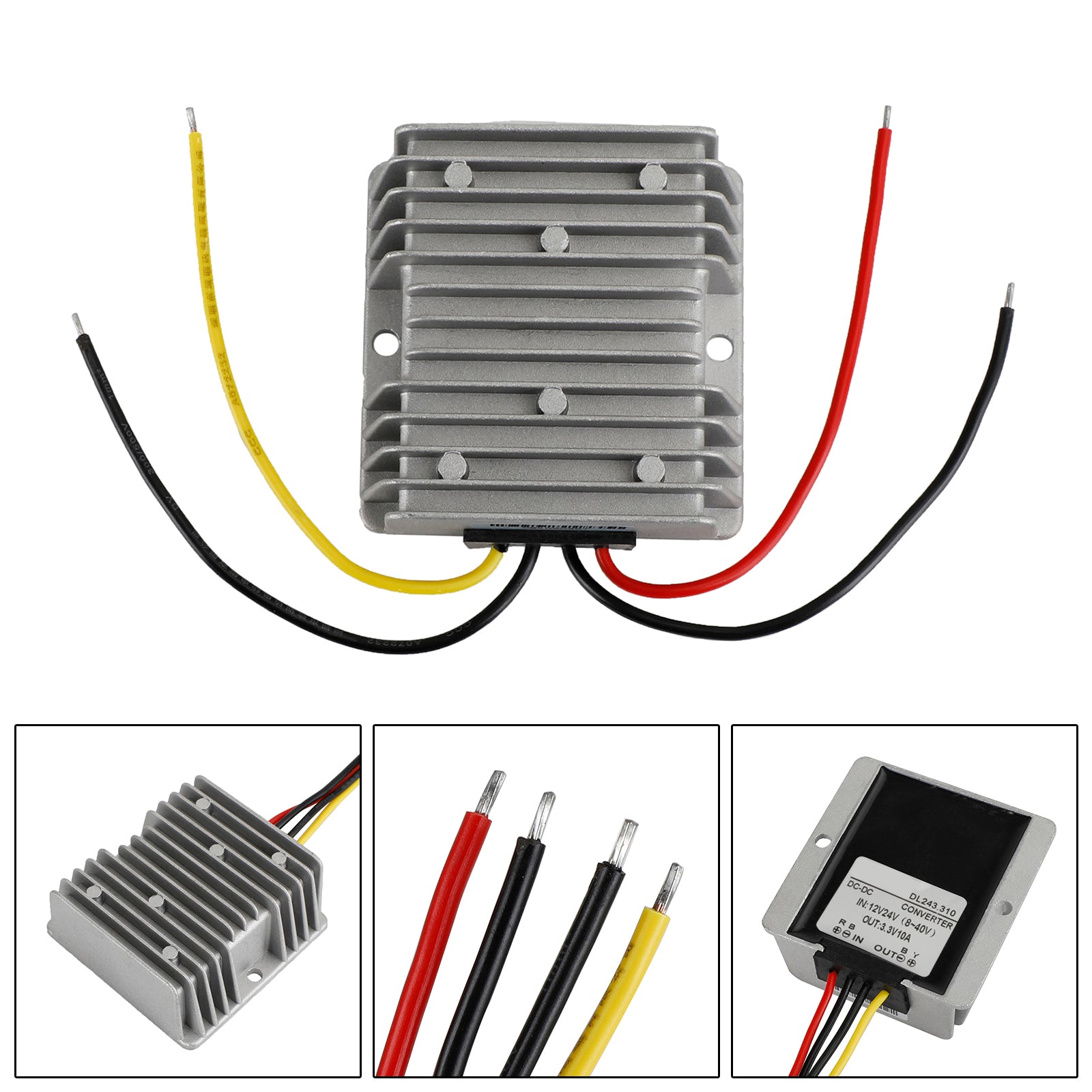 DC Voltage Regulator Buck Converter DC 12/24V To 3.3V 10A Step Down Reducer