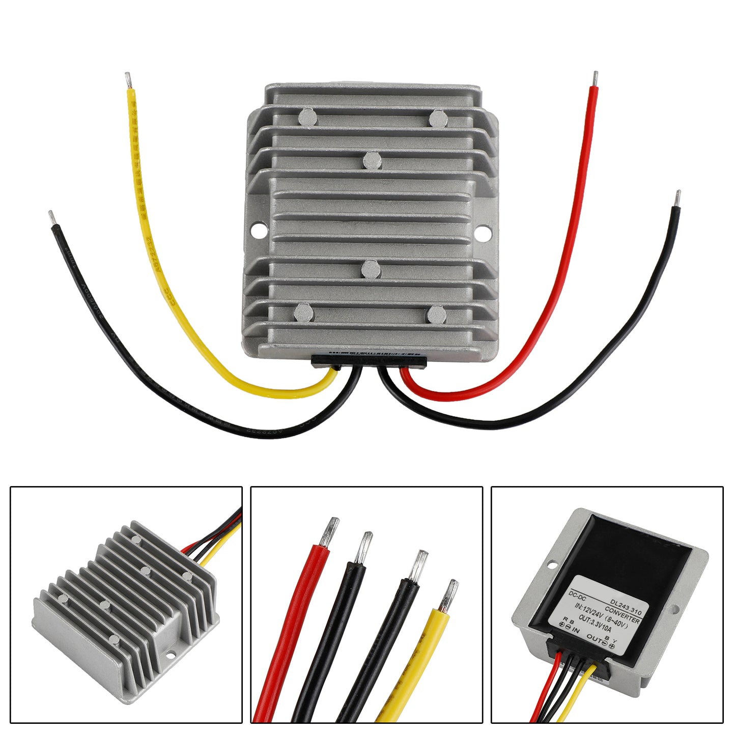DC Voltage Regulator Buck Converter DC 12/24V To 3.3V 10A Step Down Reducer