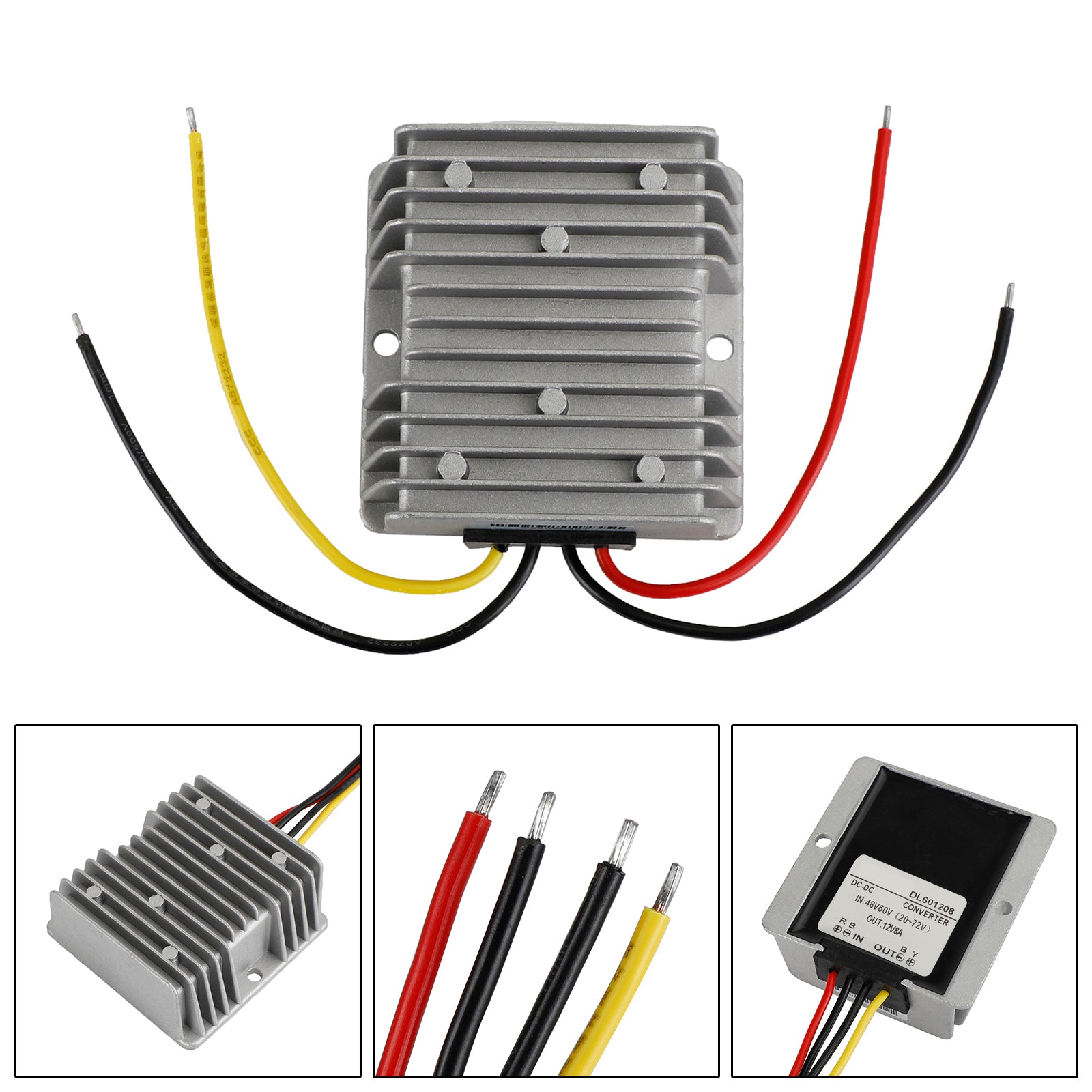 Waterproof DC 48V/60V to 12V 96W 8A Step-Down Power Supply Converter Regulator