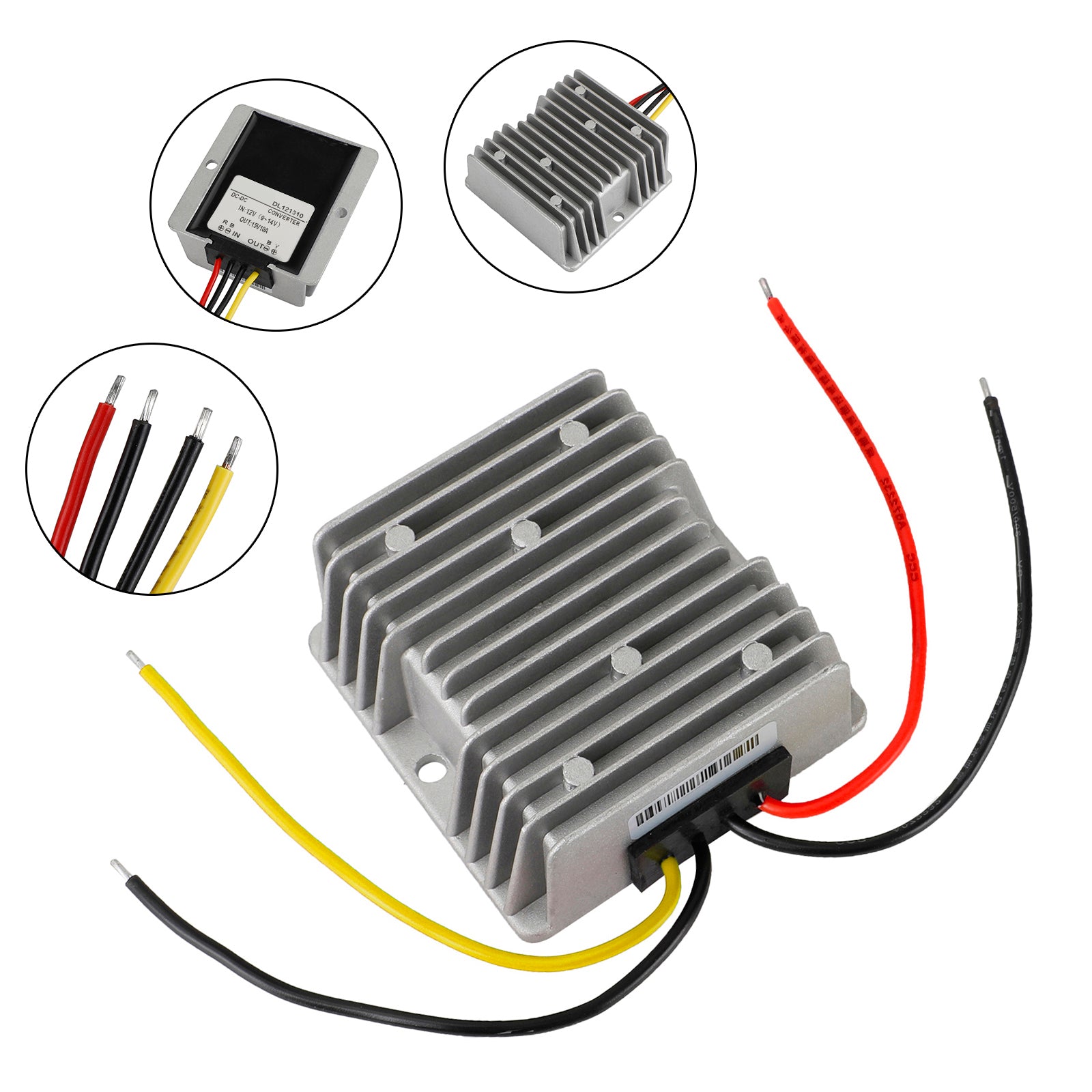 DC-DC 12V-15V 10A 150W Step Up Car Power Supply Converter Regulator Waterproof