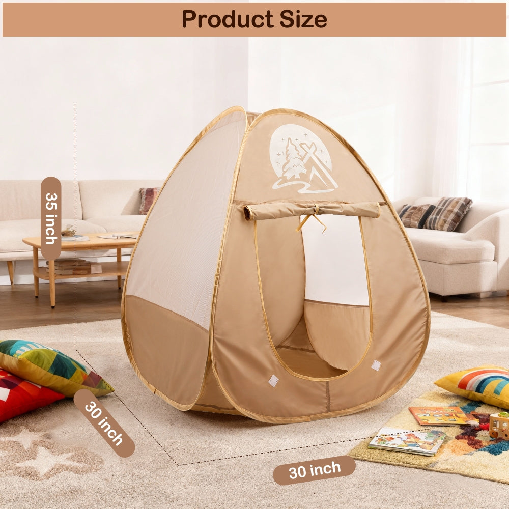 Kids Camping Set with Tent 34Pcs Camping Pretend Play Set with Light-Up Campfire