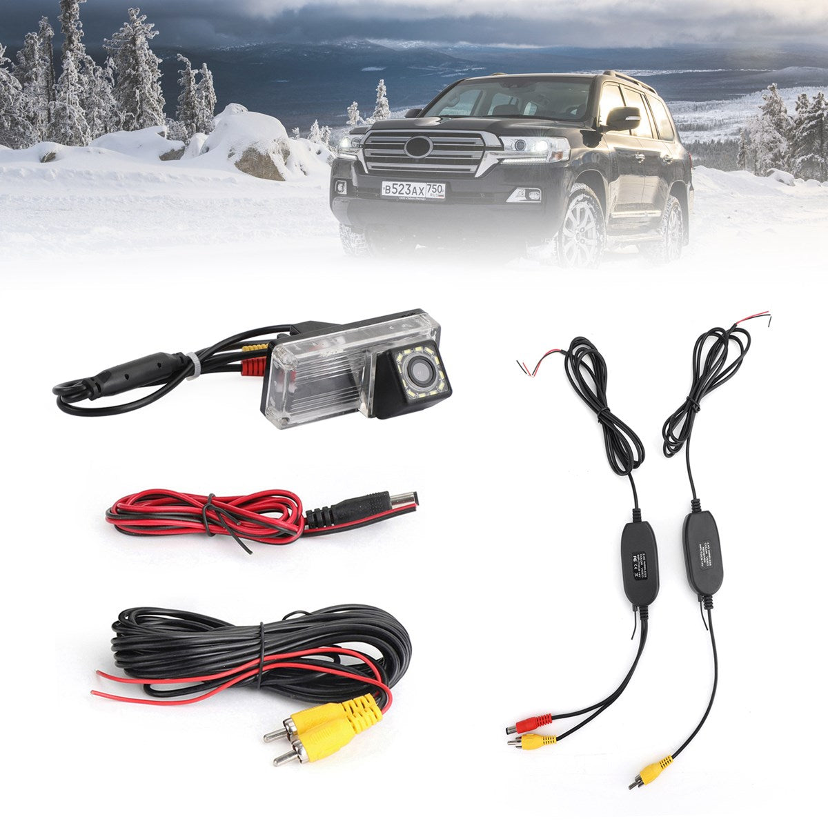 Wifi Car Rear View Wireless Camera 12LED Fit For Toyota Land Cruiser 70 100 200