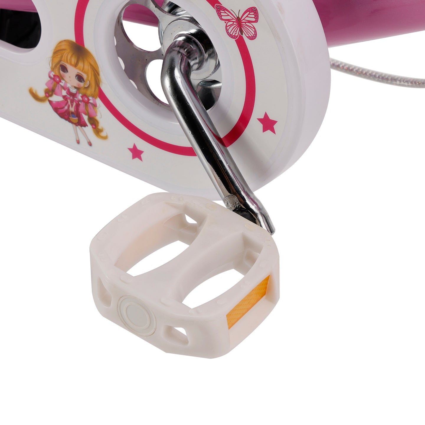 18" Children Princess Bicycle Girls Bike with Training Wheels Basket Pink