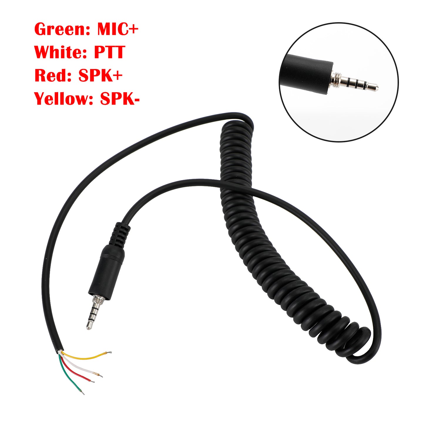 4 Wire Speaker Mic Cable Line for Yaesu VX120 VX127 VX170 VX177 VX6E VX7E Radio