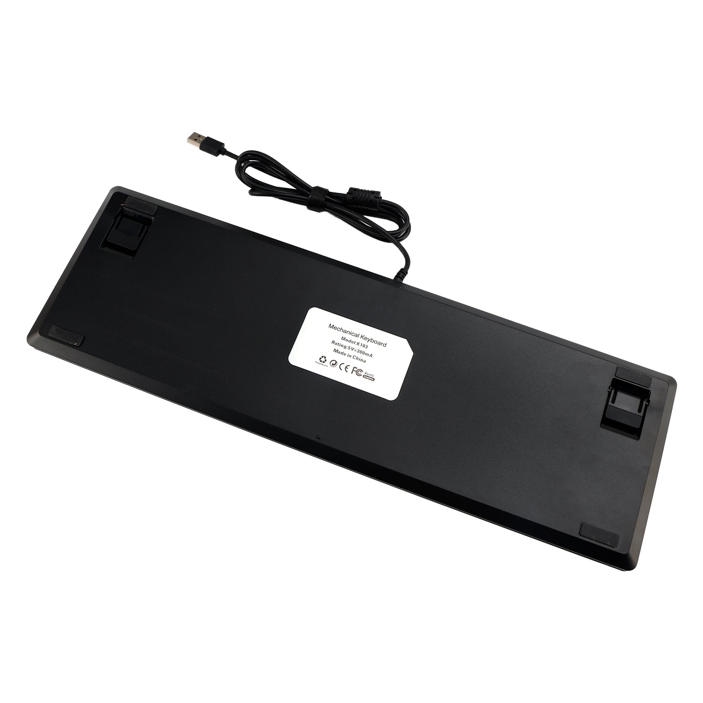 104-Key Wired Mechanical Linear Switch Gaming Keyboard Blue Switch Customizable