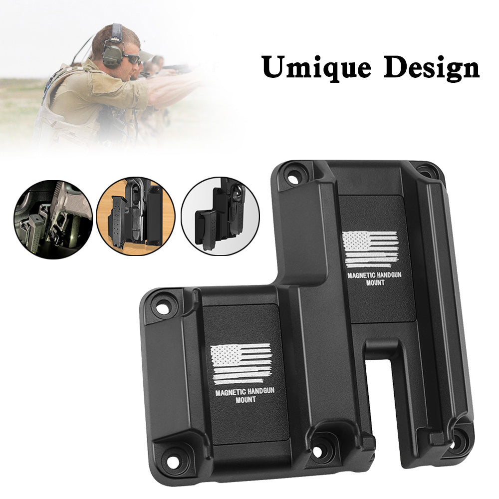 Double Layer ClipGun Magnet Mount Magnetic Concealed Pistol Holster