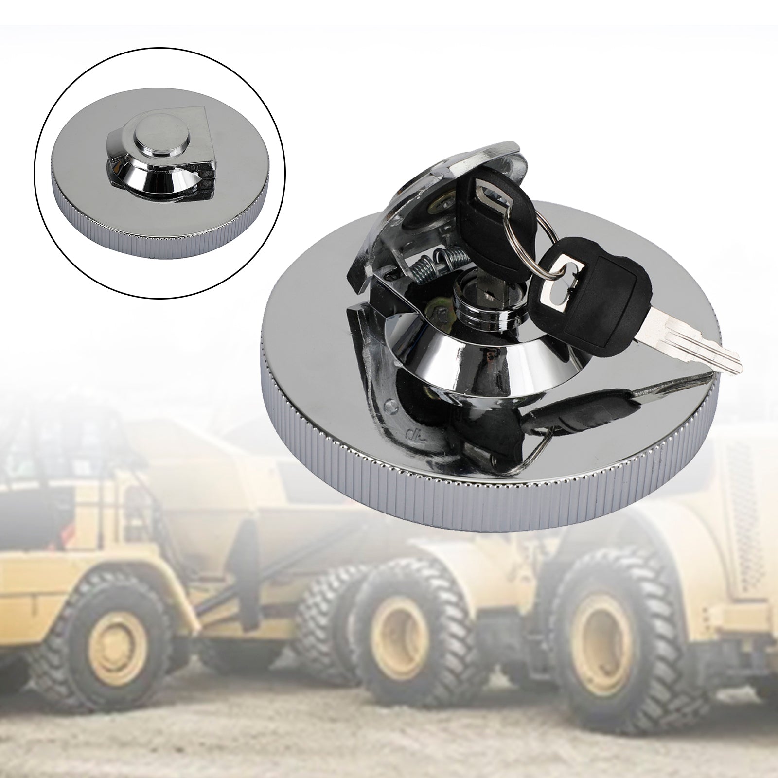 086-1781 099-8548 Locking Fuel Cap For CAT Caterpillar Excavator With 2 Keys US